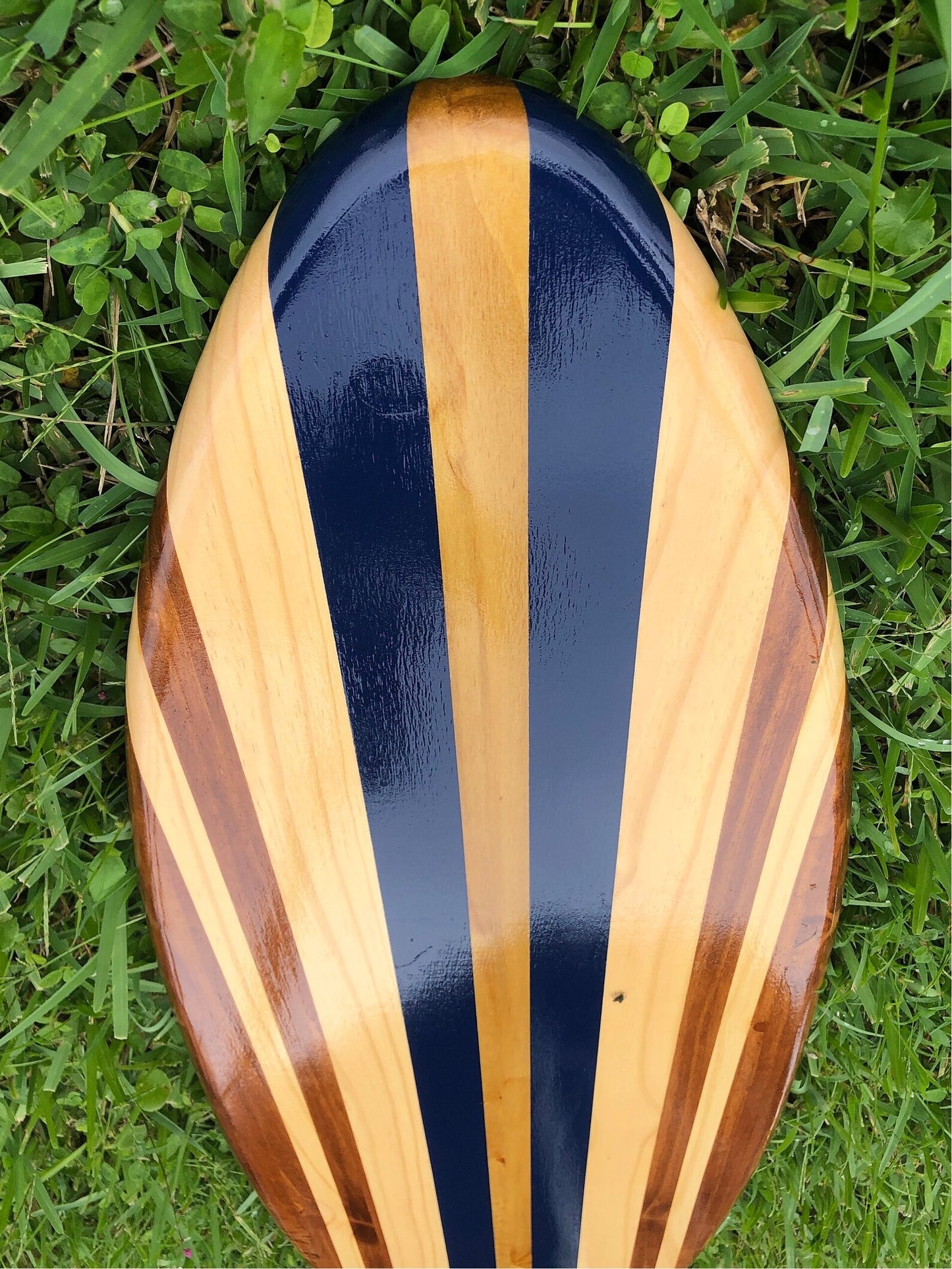 Navy Blue Vintage Style Surfboard Wall Art & Decor | Customizable | Wood Surfboard Decor, Beach House Decor, Coastal Decor