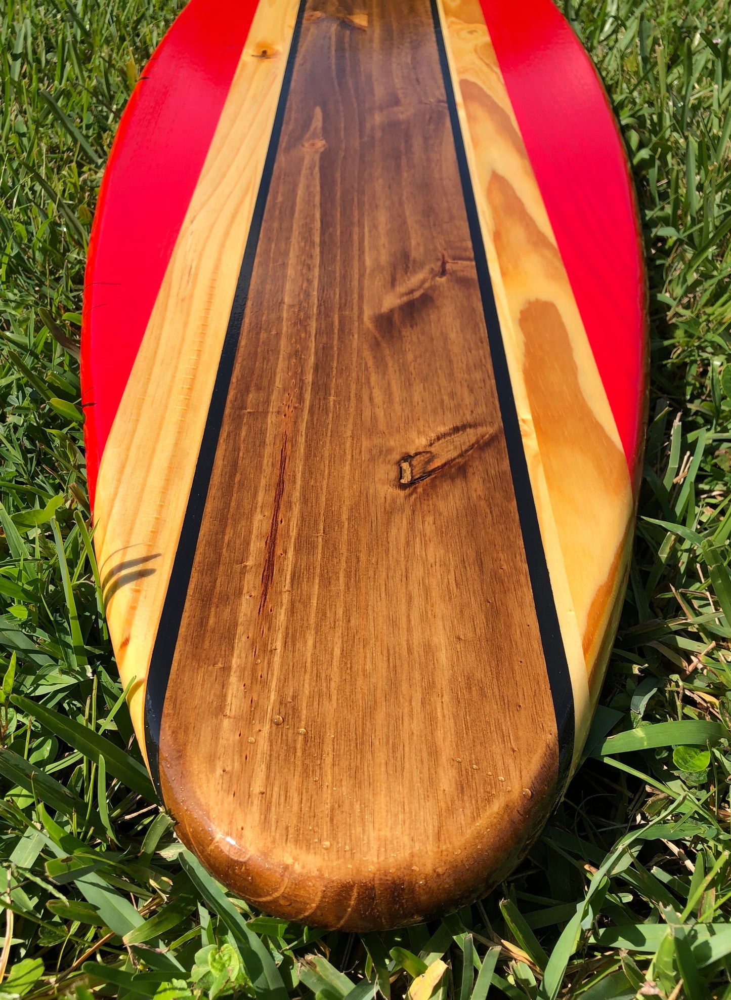 Red Rail Classic Style Surfboard Wall Art & Decor | Customizable | Wood Surfboard Decor, Beach House Decor, Coastal Decoration