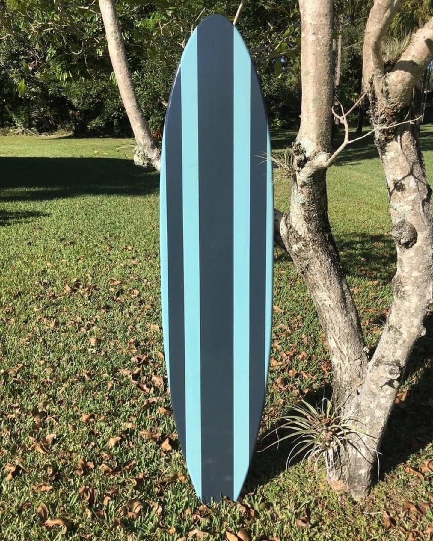 Ocean Blues Surfboard Wall Art & Decor | Customizable | Wood Surfboard Decor, Beach House Decor, Coastal Decor