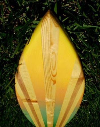 Tropical Jade Taper Style Surfboard Wooden Wall Art & Decor | Customizable | Surfboard Decor, Beach House Decor, Coastal Decor, Tropical