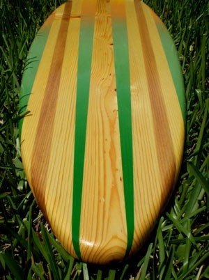 Tropical Jade Taper Style Surfboard Wooden Wall Art & Decor | Customizable | Surfboard Decor, Beach House Decor, Coastal Decor, Tropical