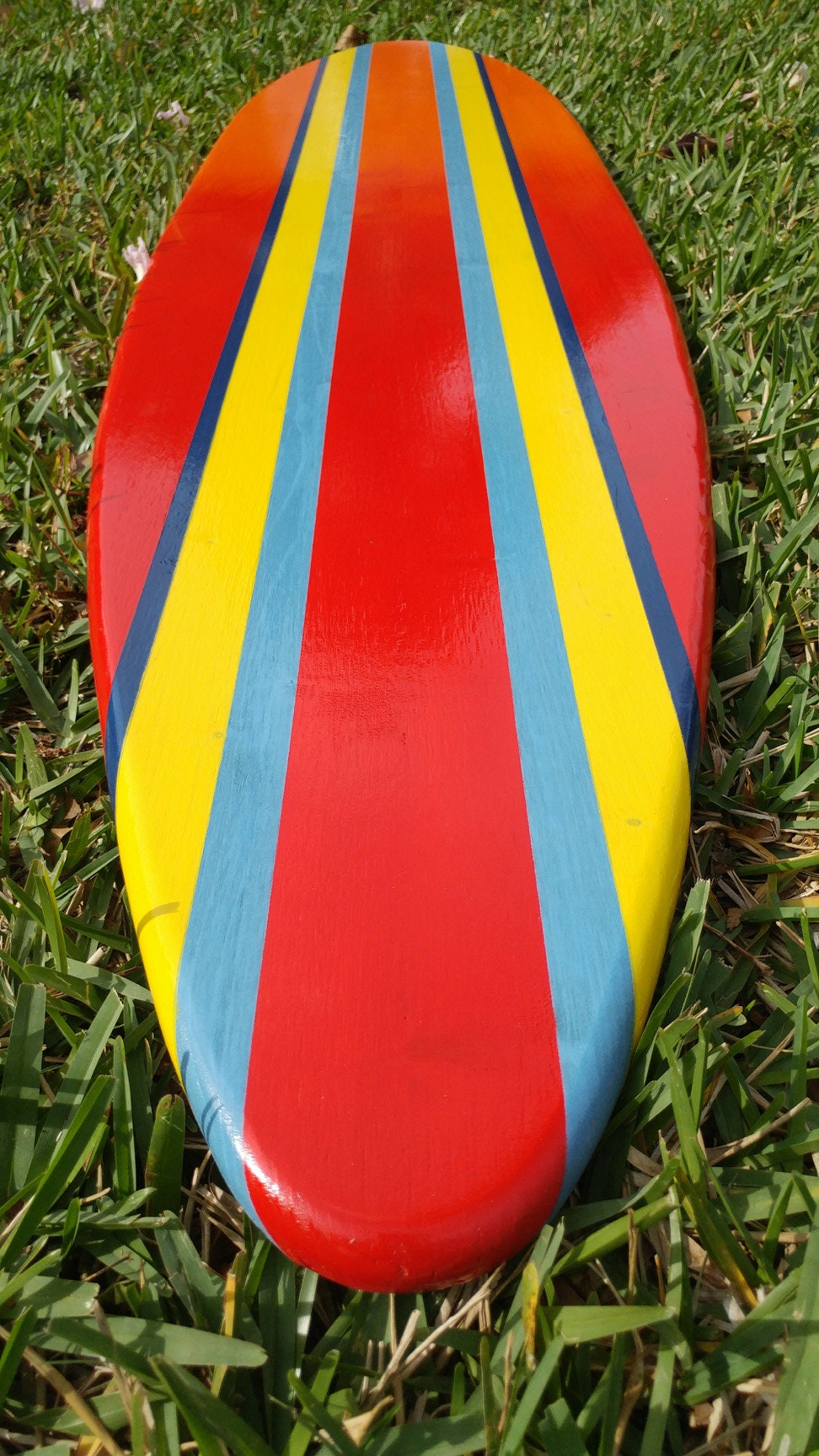 Sunrise Classic Surfboard Wall Art & Decor | Customizable | Wood Surfboard Decor, Beach House Decor, Coastal Decor