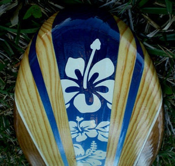 Ocean Blue Surfboard Wood Wall Art & Decor | Customizable | Surfboard Decor, Beach House Decor, Coastal Decor, Decorative Surfboard