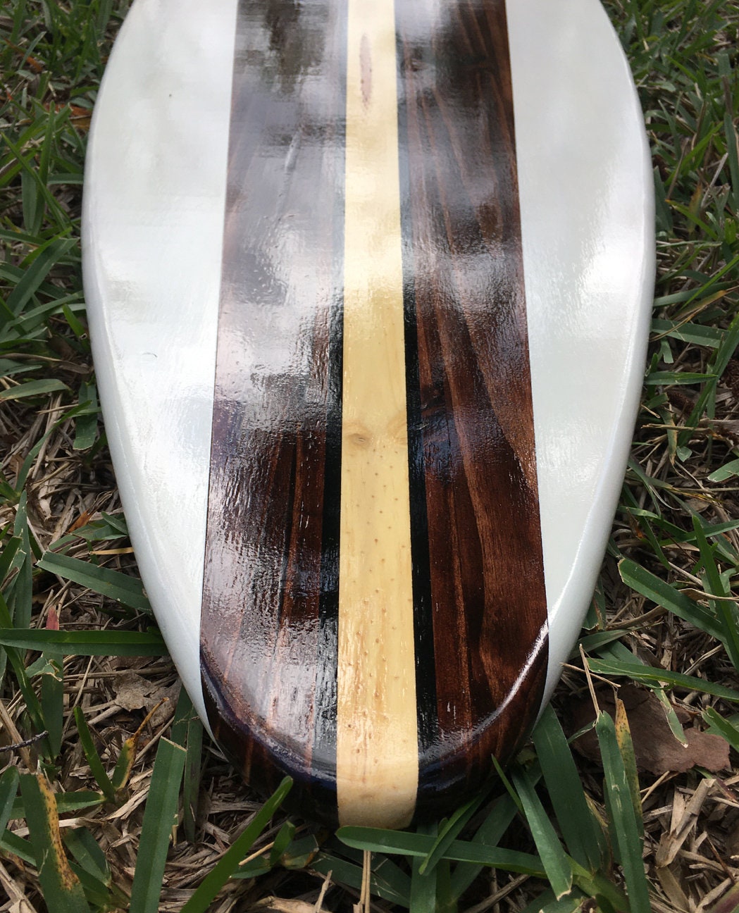 White Chocolate Taper Surfboard Wall Art & Decor | Customizable | Wood Surfboard Decor, Beach House Decor, Coastal Decor, Luxury Surf Decor