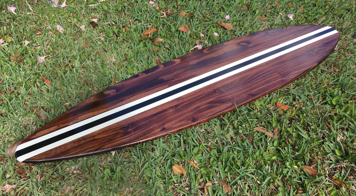 Chocolate Rail Surfboard Wall Art & Decor | Customizable | Wood Surfboard Decor, Beach House Decor, Coastal Decor