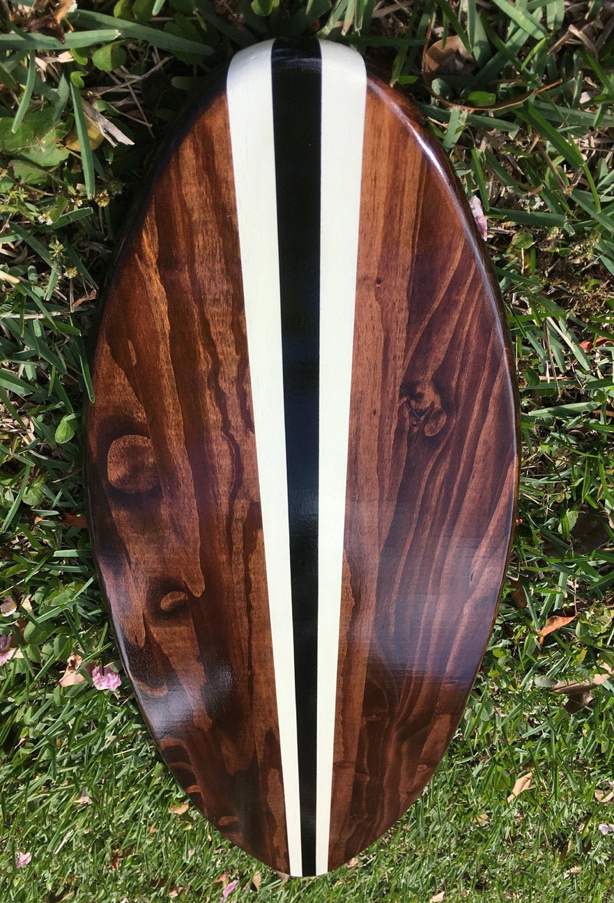 Chocolate Rail Surfboard Wall Art & Decor | Customizable | Wood Surfboard Decor, Beach House Decor, Coastal Decor