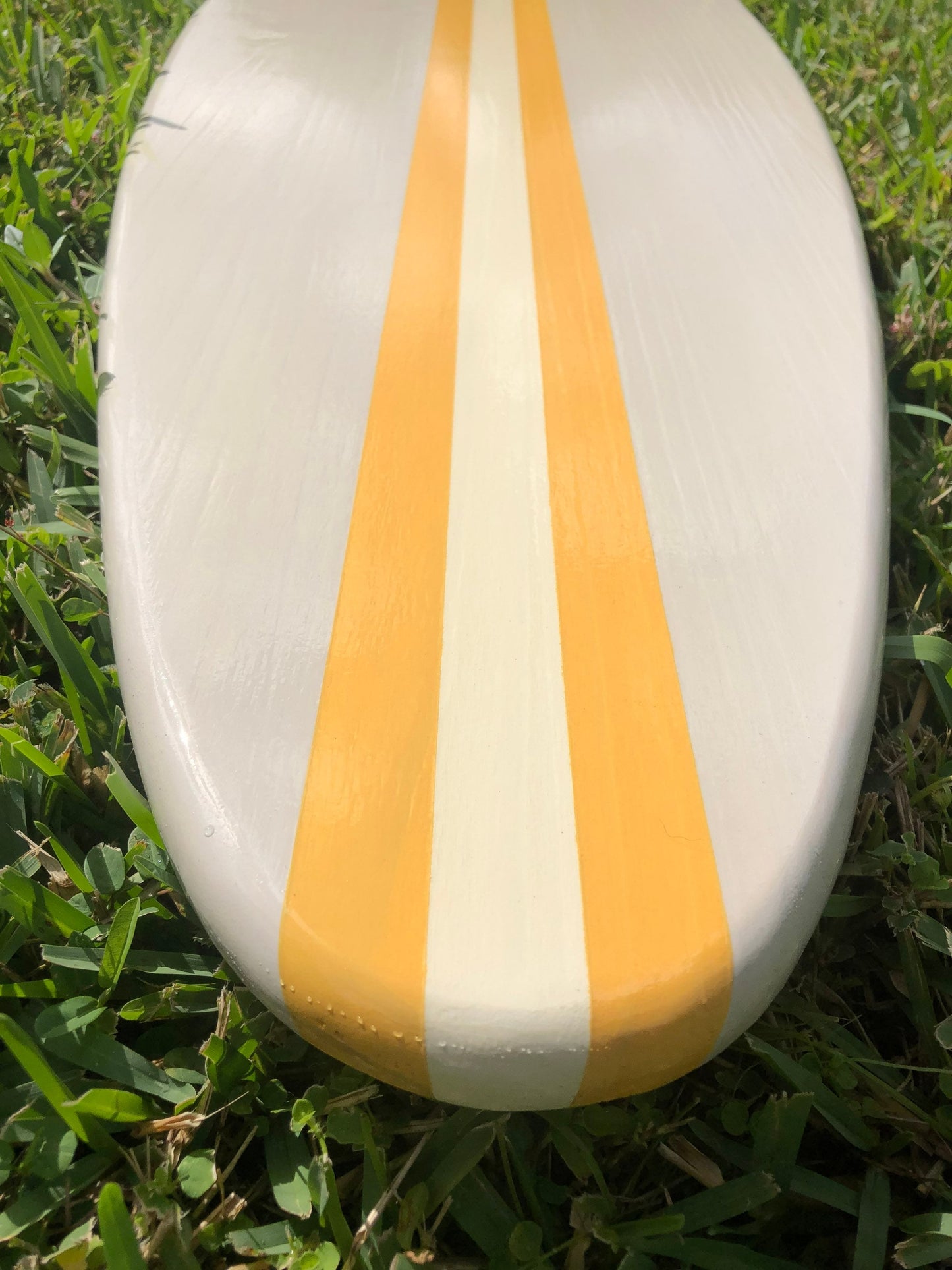 Warm Grey and Yellow Pastel Series Surfboard Wood Wall Art & Decor | Customizable | Surfboard Decor, Beach House Decor, Coastal Decor