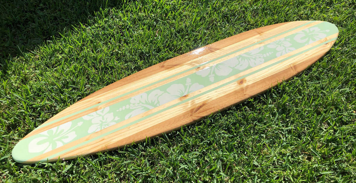 Summer Sea Breeze Surfboard Wall Art & Decor | Customizable | Wood Surfboard Decor, Beach House Decor, Coastal Decor