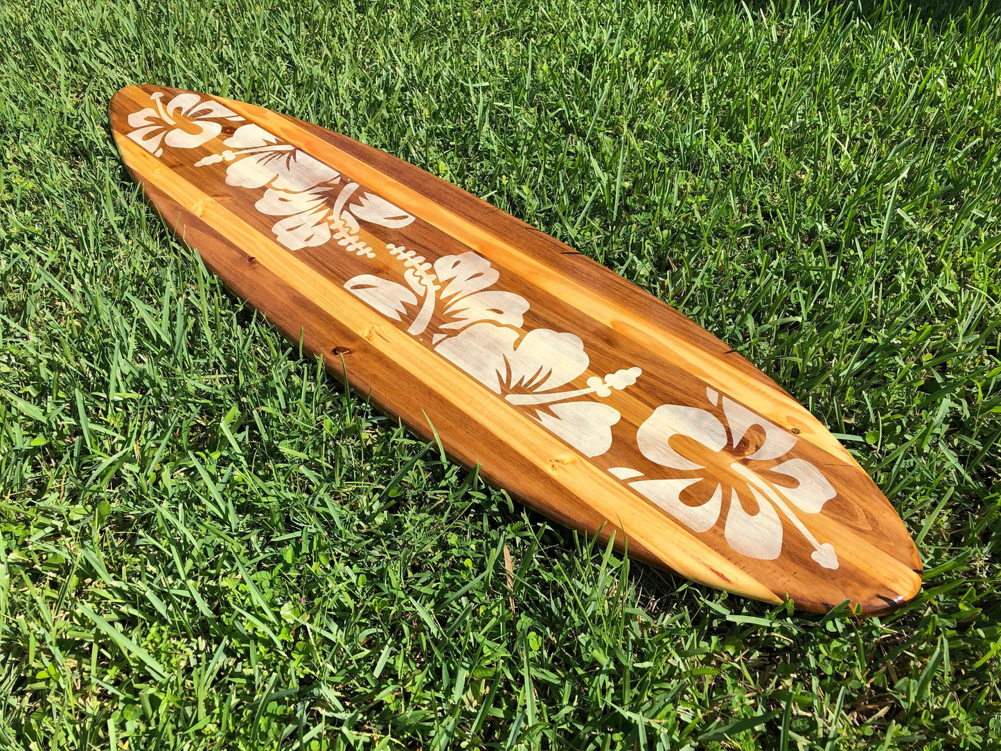 Natural Vintage Distressed Style Surfboard Wood Wall Art & Decor | Customizable | Surfboard Decor, Beach House Decor, Coastal Decor