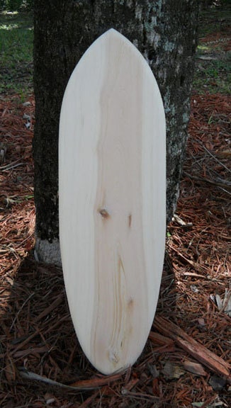 Retro Funboard Solid Wood Blank Surfboard Canvas Pine Craft Ready Surf Decoration