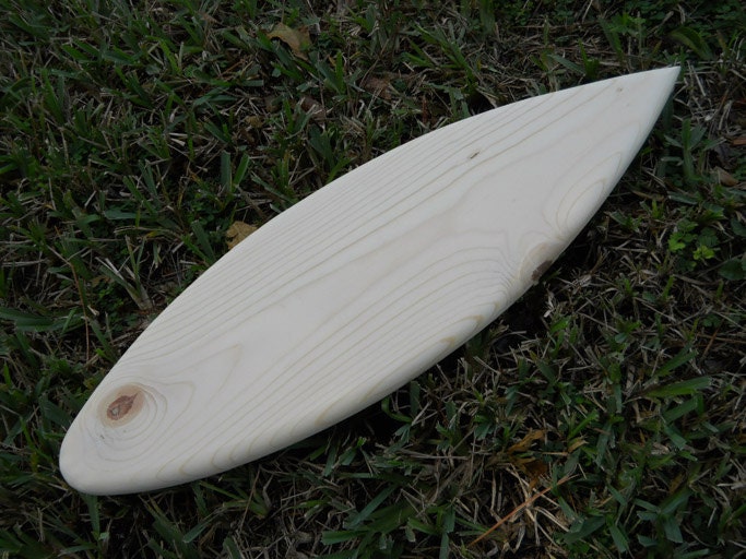 Shortboard Solid Wood Blank Surfboard Canvas Pine Craft Ready Surf Decoration