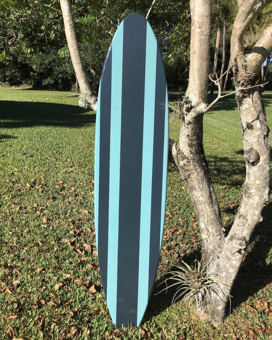 Ocean Blues Surfboard Wall Art & Decor | Customizable | Wood Surfboard Decor, Beach House Decor, Coastal Decor