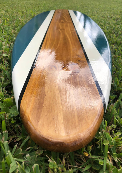 Seaside Blue Surfboard Wood Wall Art & Decor | Customizable | Surfboard Decor, Beach House Decor, Coastal Decor