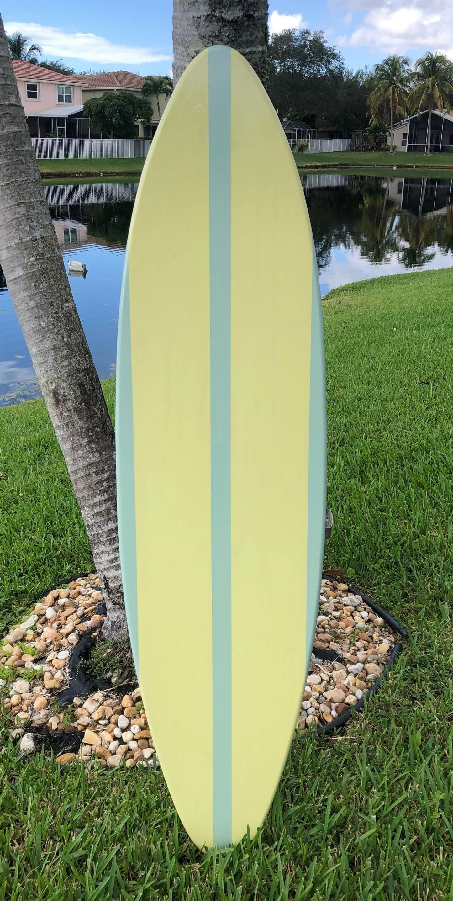 Springtime Pastel Surfboard Wood Wall Art & Decor | Customizable | Surfboard Decor, Beach House Decor, Coastal Decor, Pastel Surfboard Decor