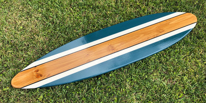 Seaside Blue Surfboard Wood Wall Art & Decor | Customizable | Surfboard Decor, Beach House Decor, Coastal Decor