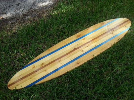 Ocean Splash Surfboard Wall Art & Decor | Customizable | Wood Surfboard Decor, Beach House Decor, Coastal Decor