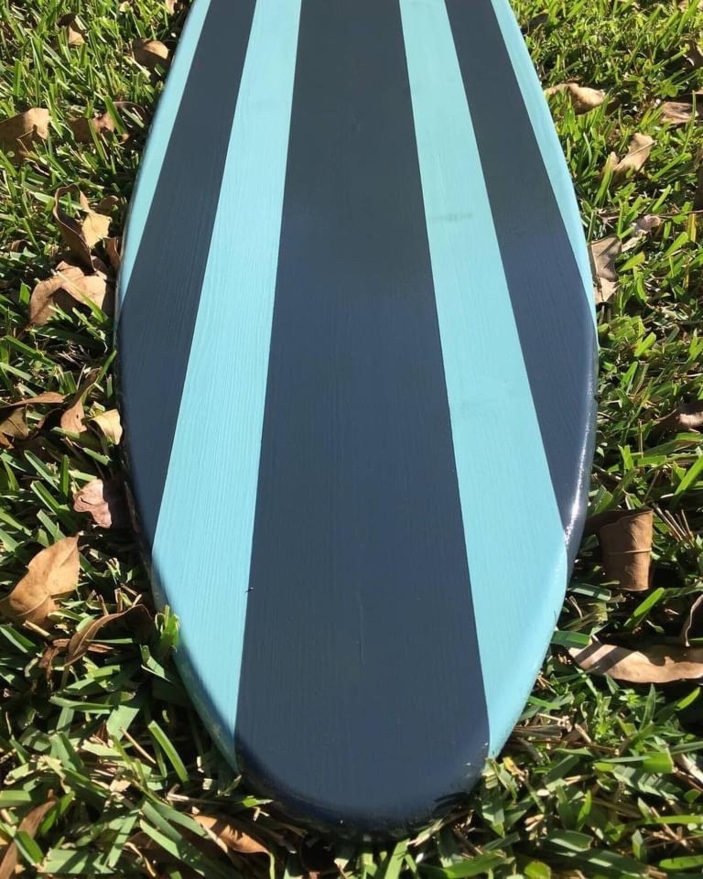Ocean Blues Surfboard Wall Art & Decor | Customizable | Wood Surfboard Decor, Beach House Decor, Coastal Decor