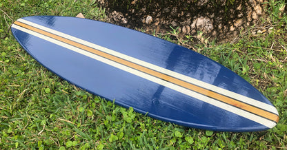 Deep Blue Dreams Wooden Surfboard Wall Art | Customizable Coastal Decor, Surfboard Decor