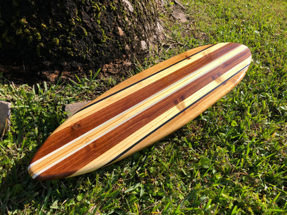 Vintage Pinstripe Surfboard Wood Wall Art & Decor | Customizable | Surfboard Decor, Beach House Decor, Coastal Decor
