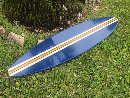 Deep Blue Dreams Wooden Surfboard Wall Art | Customizable Coastal Decor, Surfboard Decor