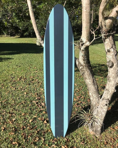 Ocean Blues Surfboard Wall Art & Decor | Customizable | Wood Surfboard Decor, Beach House Decor, Coastal Decor