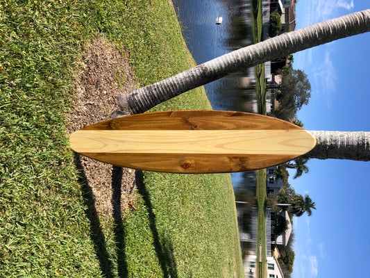 5ft Custom Horizontal Neutral 2tone Wooden Surfboard