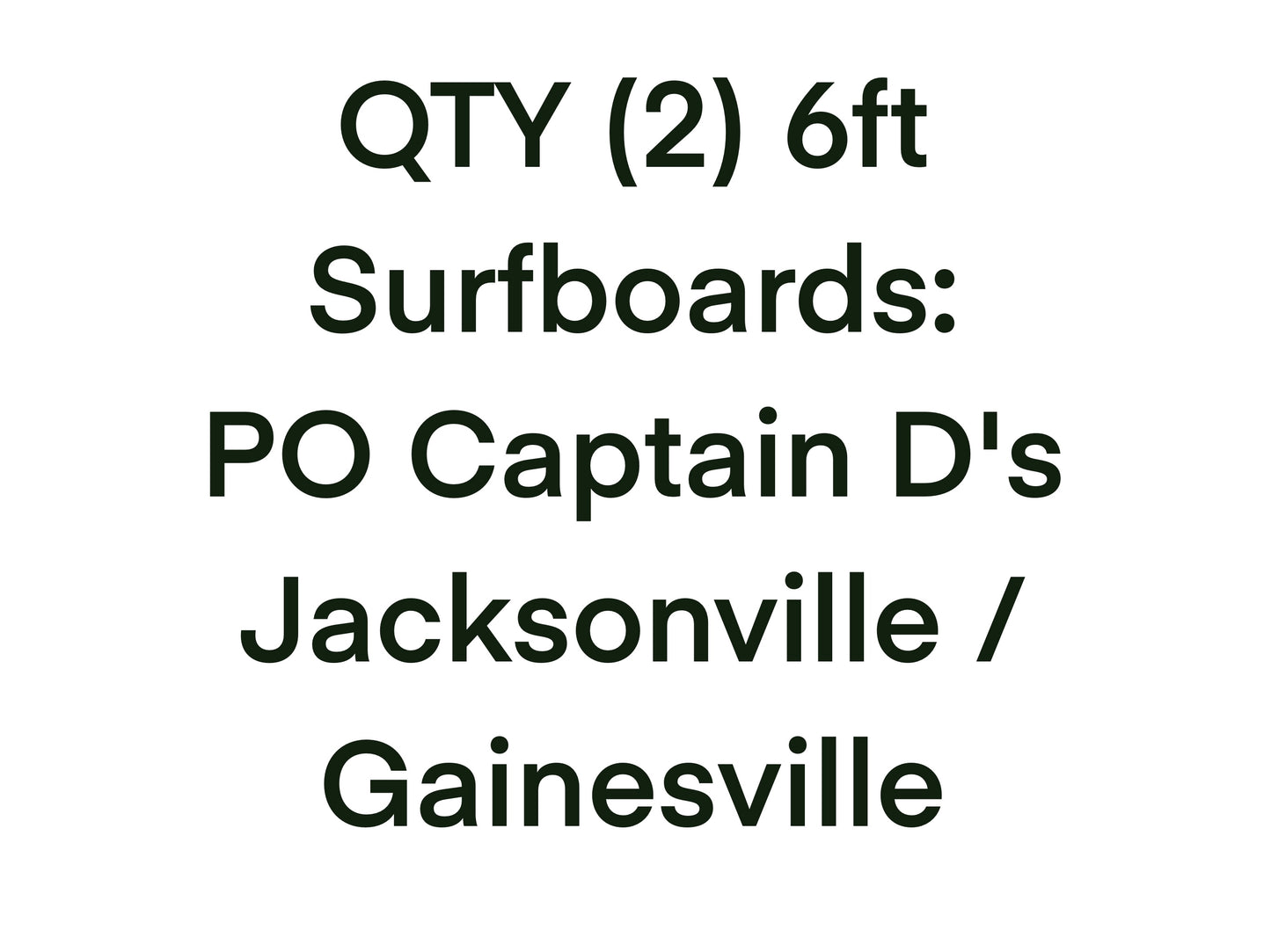 2 Captain D's 6ft Decorative surfboards