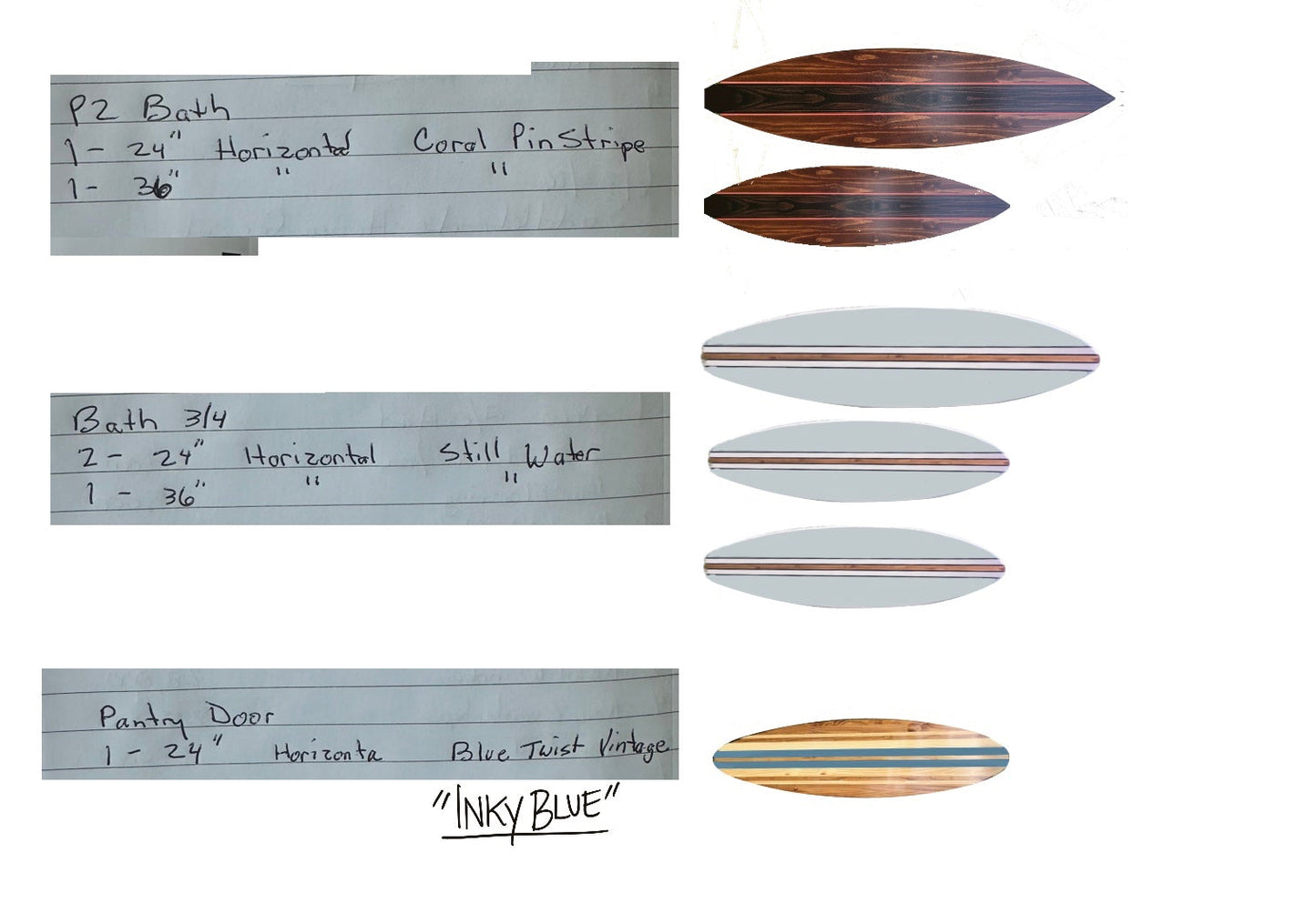 6 Decorative Wooden Surfboards