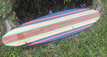 Tropical Wooden Surfboard Artwork Wall Decor- 2-6 foot Sizes Available- Beach House Decor, Office Decor, Beach Vibes