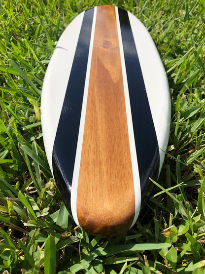 Classic Black & White Twist Wooden Surfboard Artwork Wall Decor- 2-6 foot Sizes Available- Beach House Decor, Office Decor, Beach Vibes (Copy)