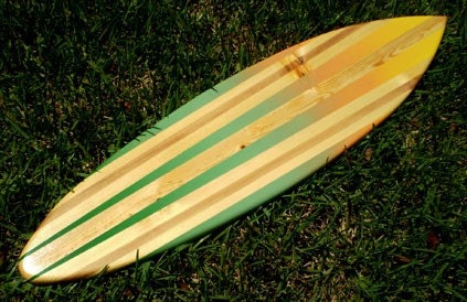 Tropical Jade Taper Style Surfboard Wooden Wall Art & Decor | Customizable | Surfboard Decor, Beach House Decor, Coastal Decor, Tropical