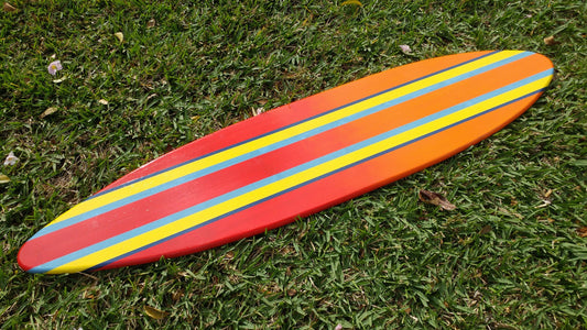 Sunrise Classic Surfboard Wall Art & Decor | Customizable | Wood Surfboard Decor, Beach House Decor, Coastal Decor