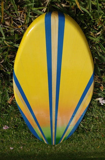 Sunset Taper Surfboard Wall Art & Decor | Customizable | Wood Surfboard Decor, Beach House Decor, Coastal Decor