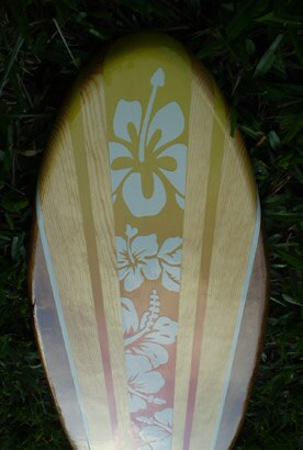Fire Sunset Wood Surfboard Wall Art Home Decor- Customizable 2-6 foot Sizes Available- Tropical Beach House Decor, Surfboard Decor, Surfboard Wall Art