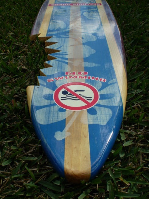 Shark bite surfboard decor new arrivals