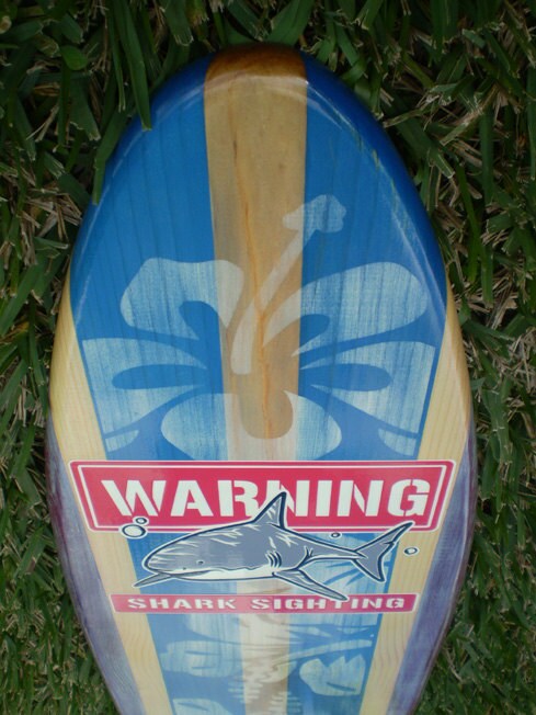 Shark bite surfboard decor hotsell