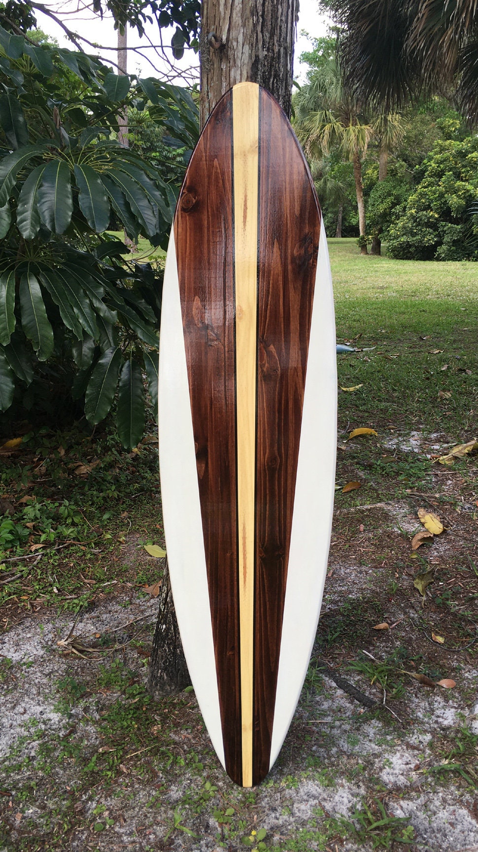 White Chocolate Taper Surfboard Wall Art & Decor | Customizable | Wood Surfboard Decor, Beach House Decor, Coastal Decor, Luxury Surf Decor