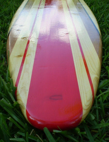 Red Hot Classic Surfboard Wall Art & Decor | Customizable | Wood Surfboard Decor, Beach House Decor, Coastal Decor