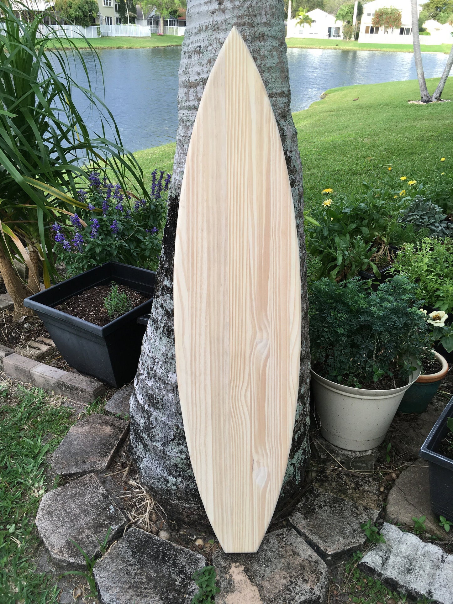 Flat Bottom Hybrid Shape Blank Wooden Surfboard Canvas, Ready to Paint DIY, Craft Ready to Paint Surfboard Decoration, Gift Ideas