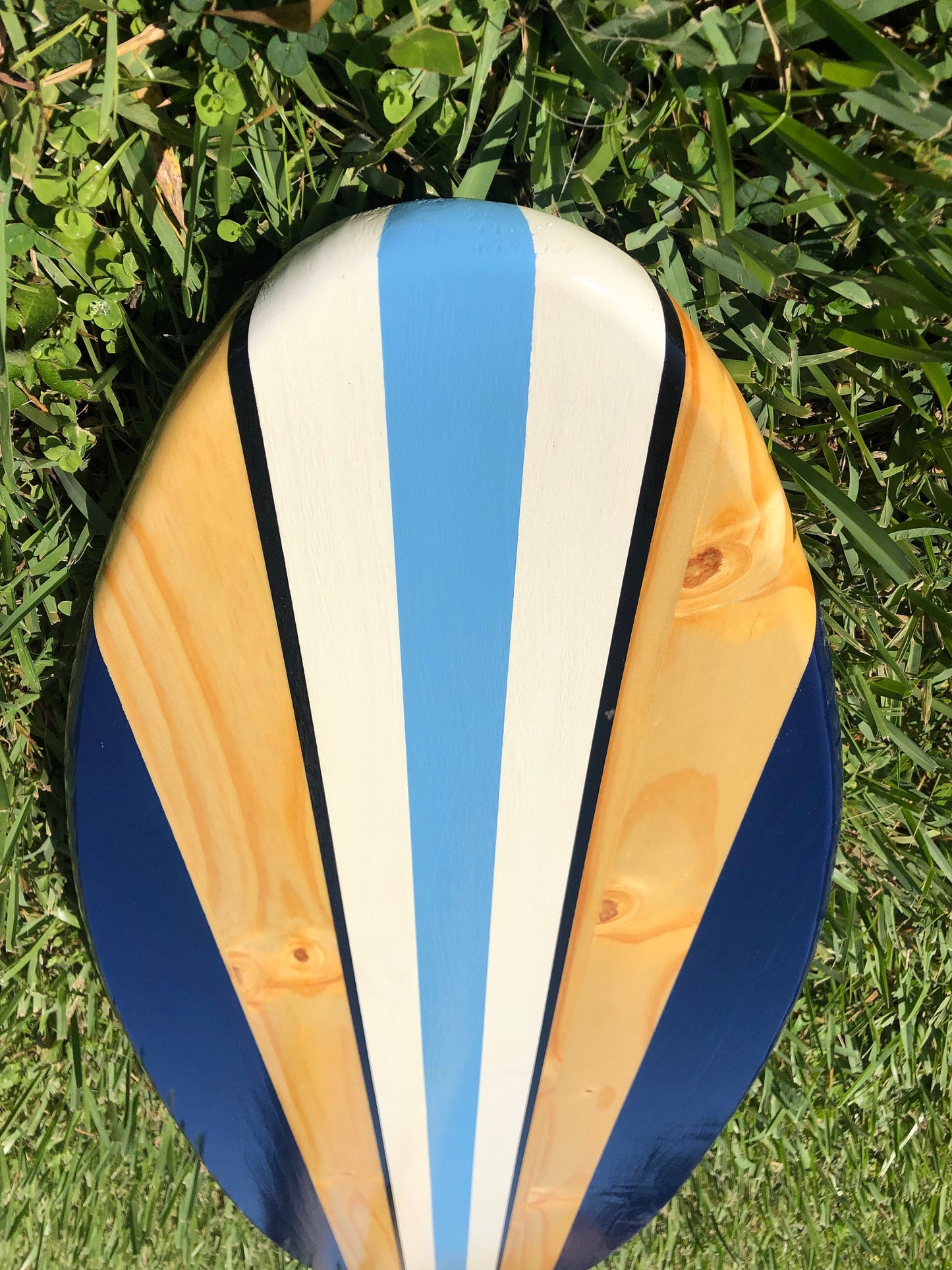Navy Blue Twist Surfboard Wood Wall Art & Decor | Customizable | Surfboard Decor, Beach House Decor, Coastal Decor