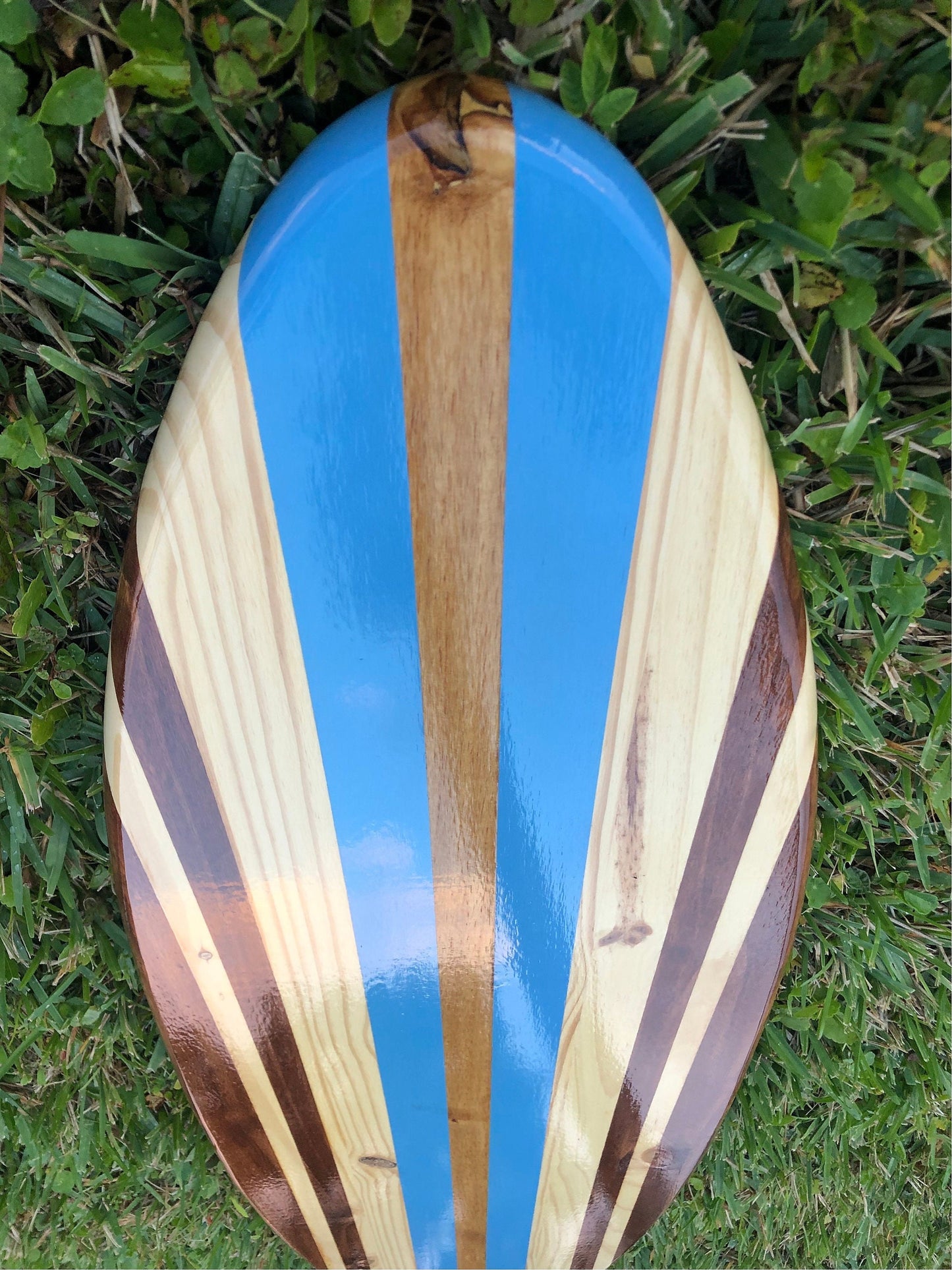 Light Blue Twist Surfboard Wood Wall Art & Decor | Customizable | Surfboard Decor, Beach House Decor, Coastal Decor