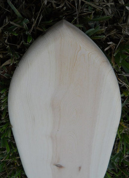 Retro Funboard Solid Wood Blank Surfboard Canvas Pine Craft Ready Surf Decoration